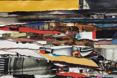 decollage of a magazine, 16,5 x 17