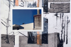 Kamilari Neighbourhood, acrylic on paper with photo, 43,5 x 63,5